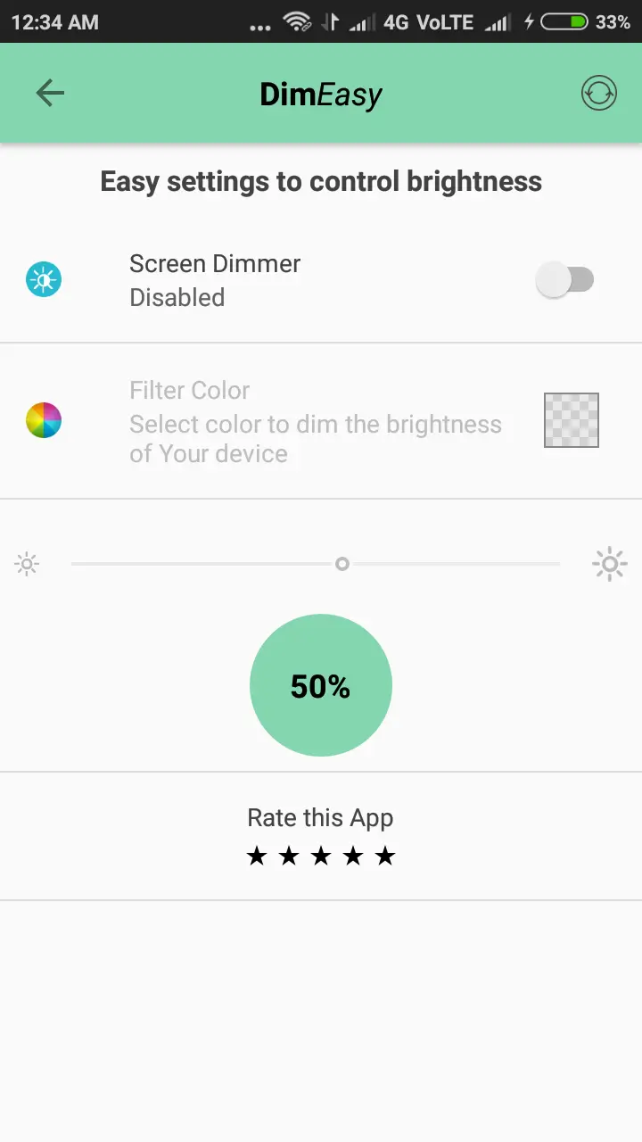 Screenshot Dim Easy APK v2.0.45 untuk Mengurangi Kecerahan Layar