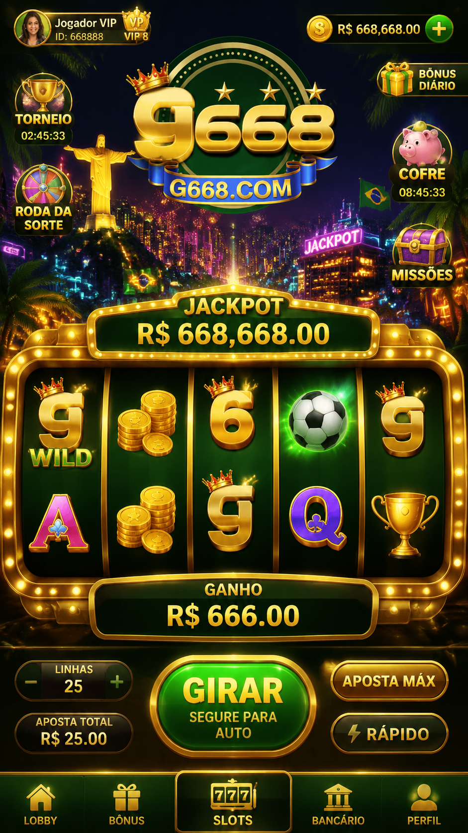 Screenshot g668 APK - Slot Online Seru dengan Spin Cepat dan Jackpot Besar