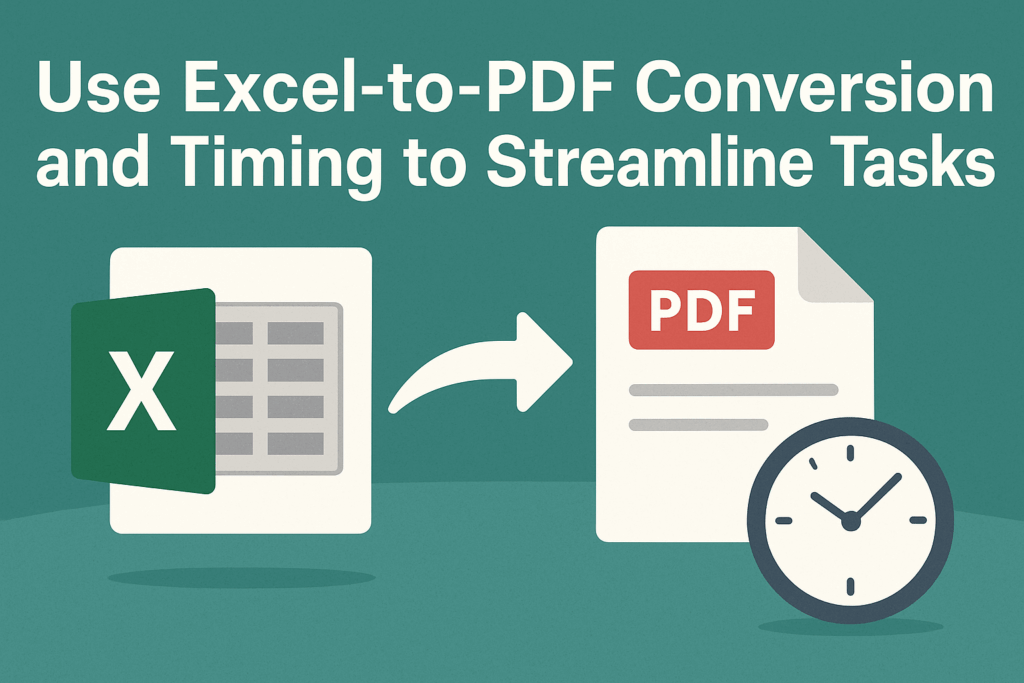 Konversi Excel ke PDF dan pengaturan waktu untuk produktivitas