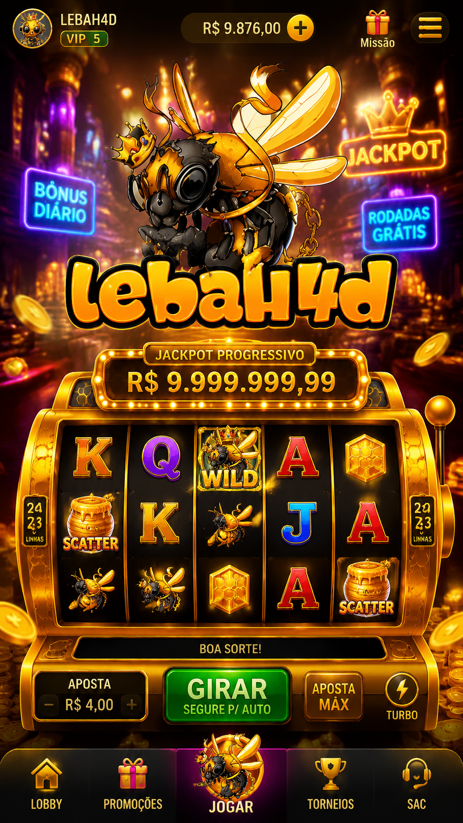 Screenshot lebah4d: Game Slot Seru dengan Gameplay Cepat