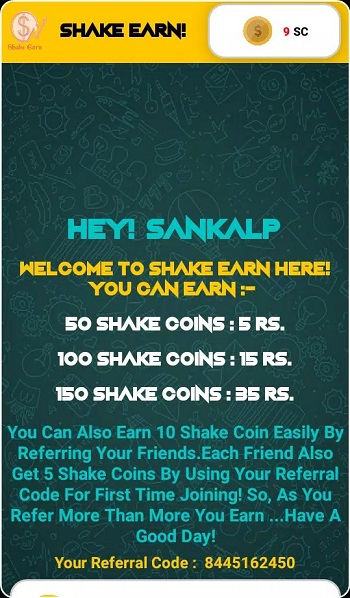 Screenshot Shake Earn APK