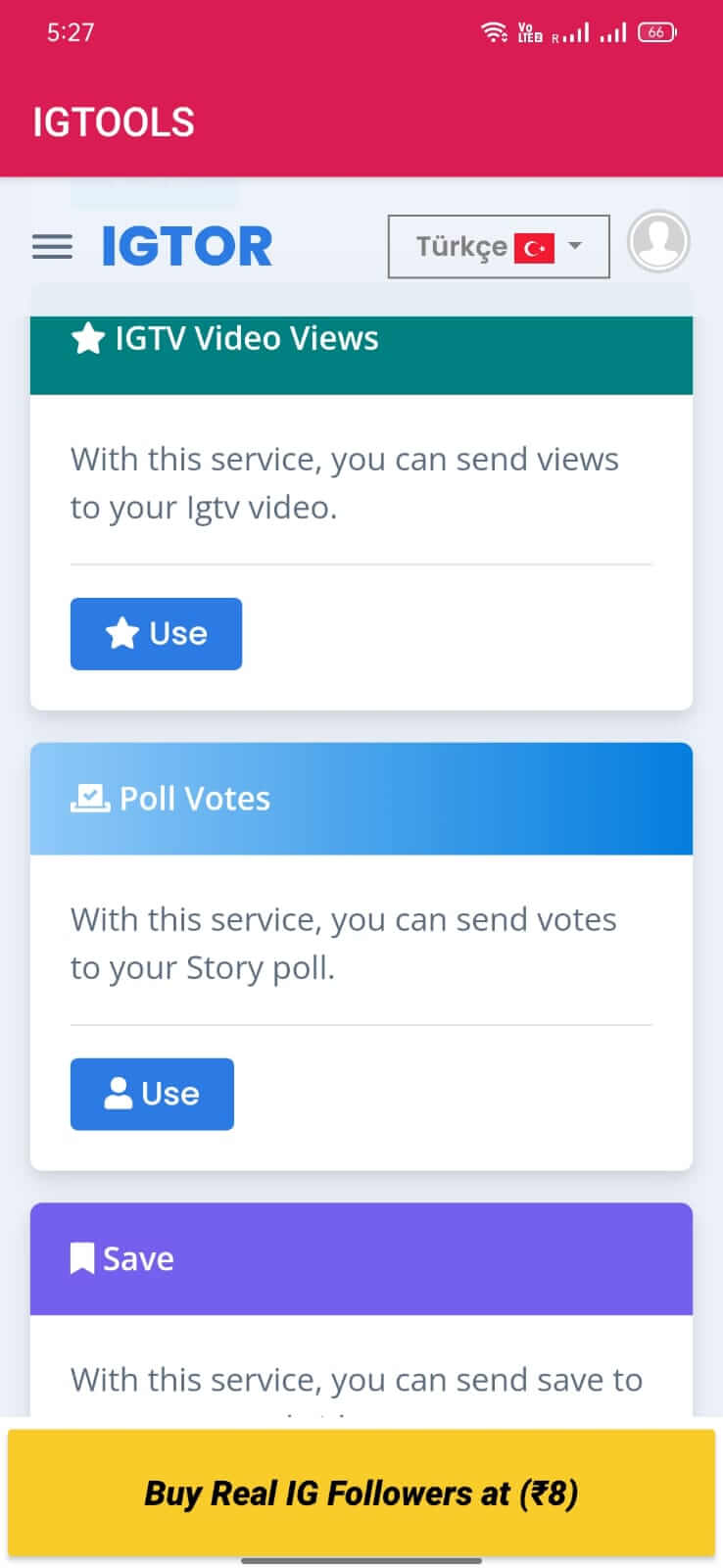 Screenshot IGTools APK v9S untuk Instagram