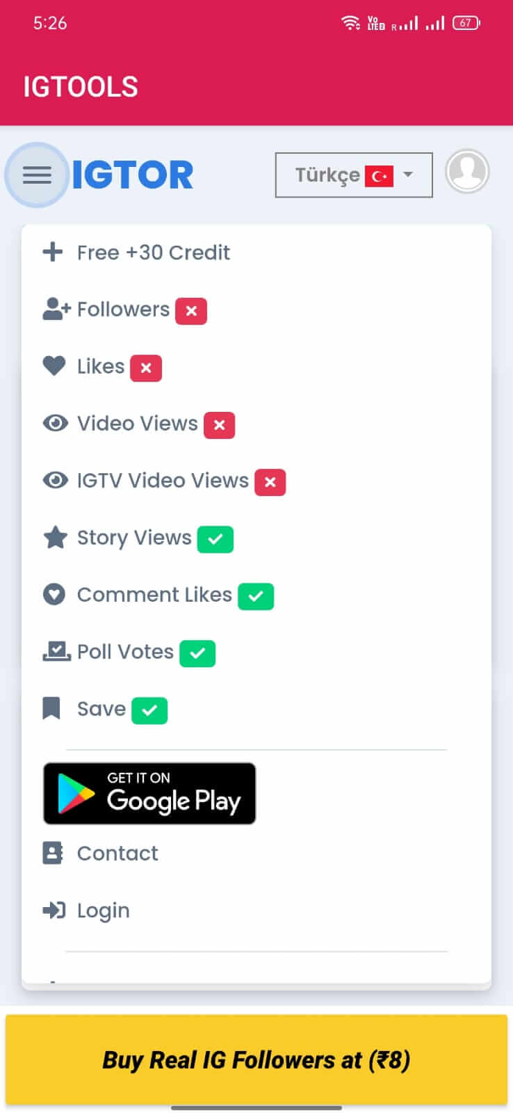 Screenshot IGTools APK v9S untuk Instagram