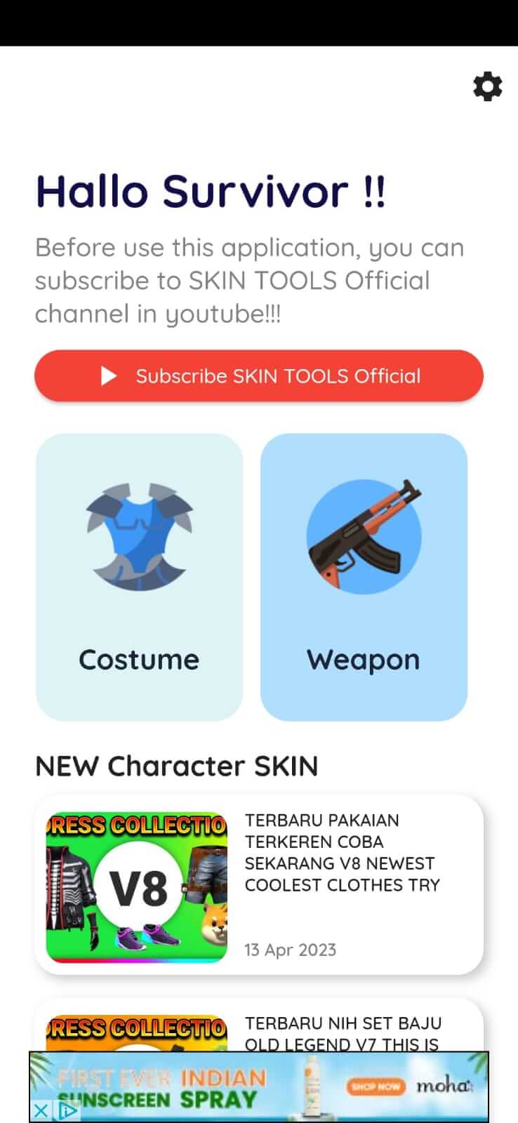 Screenshot Skin Tools APK untuk Coba Skin Free Fire