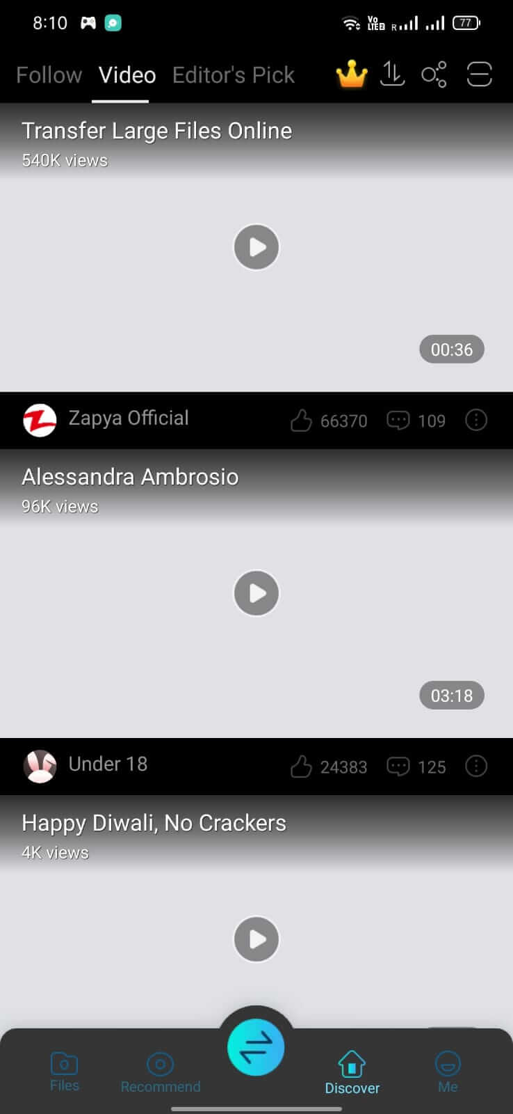 Screenshot Zapya APK 7.0.3