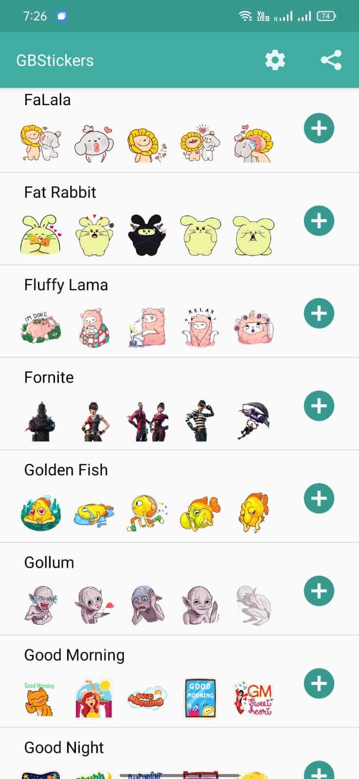 Screenshot GBStickers APK v2.00 untuk Menambah Stiker di GBWhatsApp