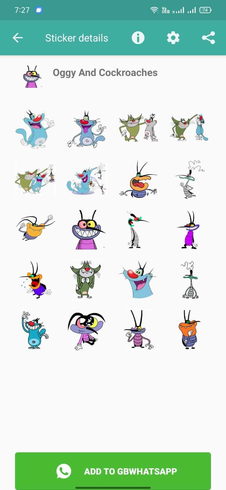 Screenshot GBStickers APK v2.00 untuk Menambah Stiker di GBWhatsApp