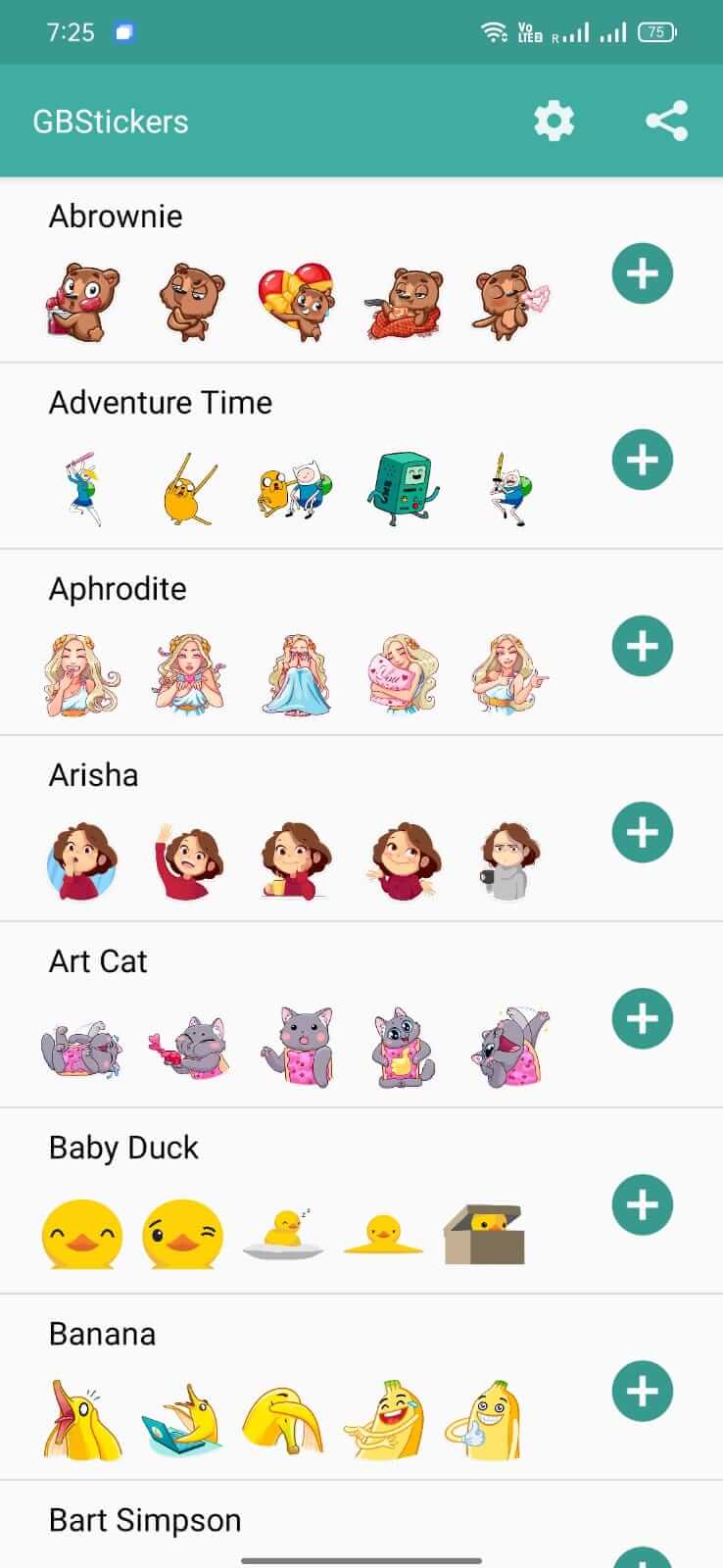Screenshot GBStickers APK v2.00 untuk Menambah Stiker di GBWhatsApp