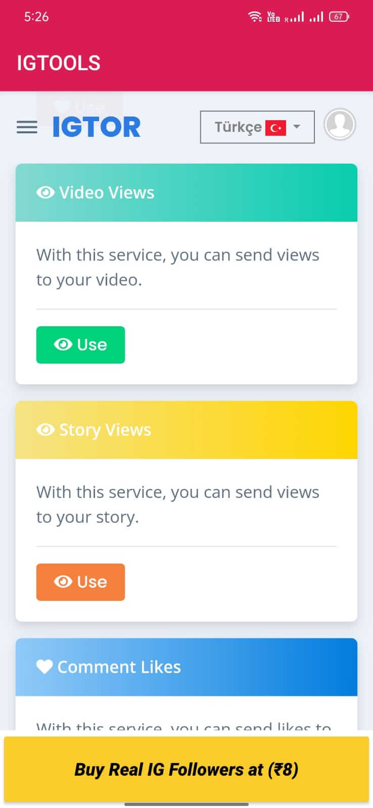 Screenshot IGTools APK v9S untuk Instagram