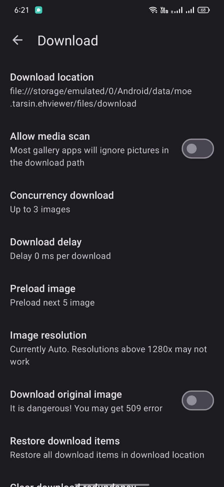Screenshot EhViewer APK v1.8.8.3 Download untuk Android