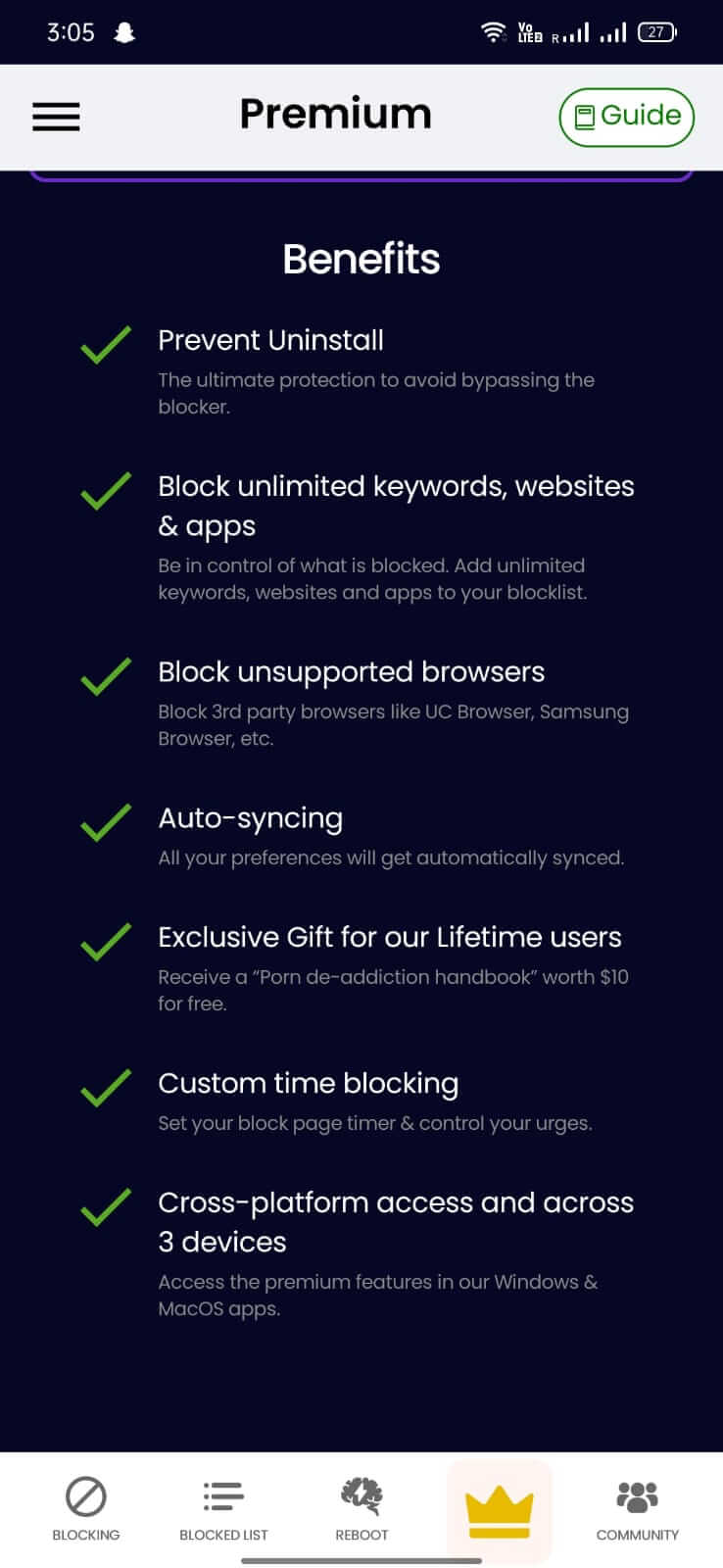 Screenshot BlockerX APK
