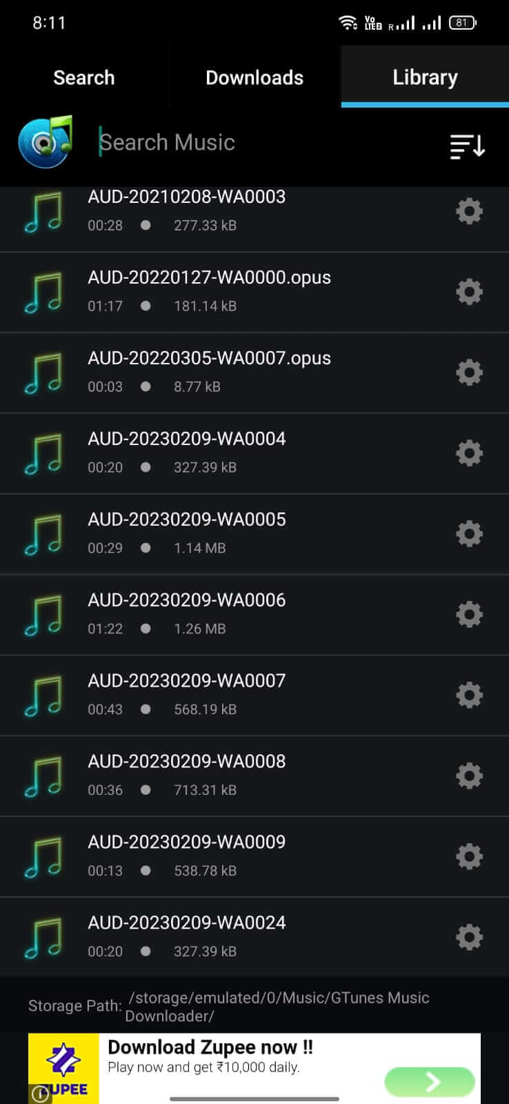 Screenshot GTunes Music Downloader APK