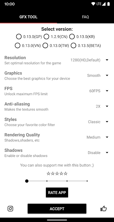 Screenshot GFX Tool APK v10.4.0