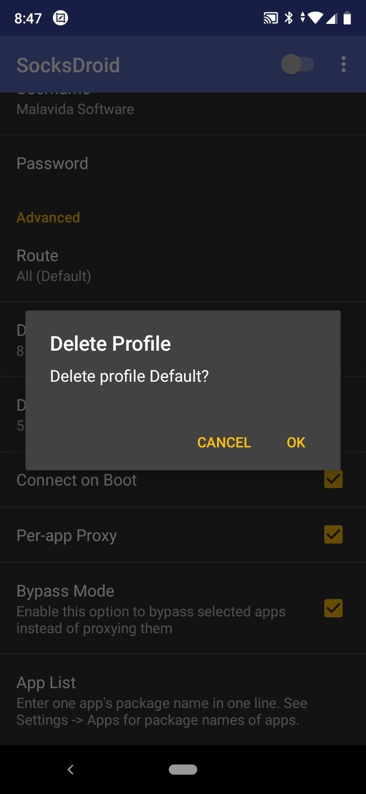 Screenshot SocksDroid APK v1.0.4 untuk Android