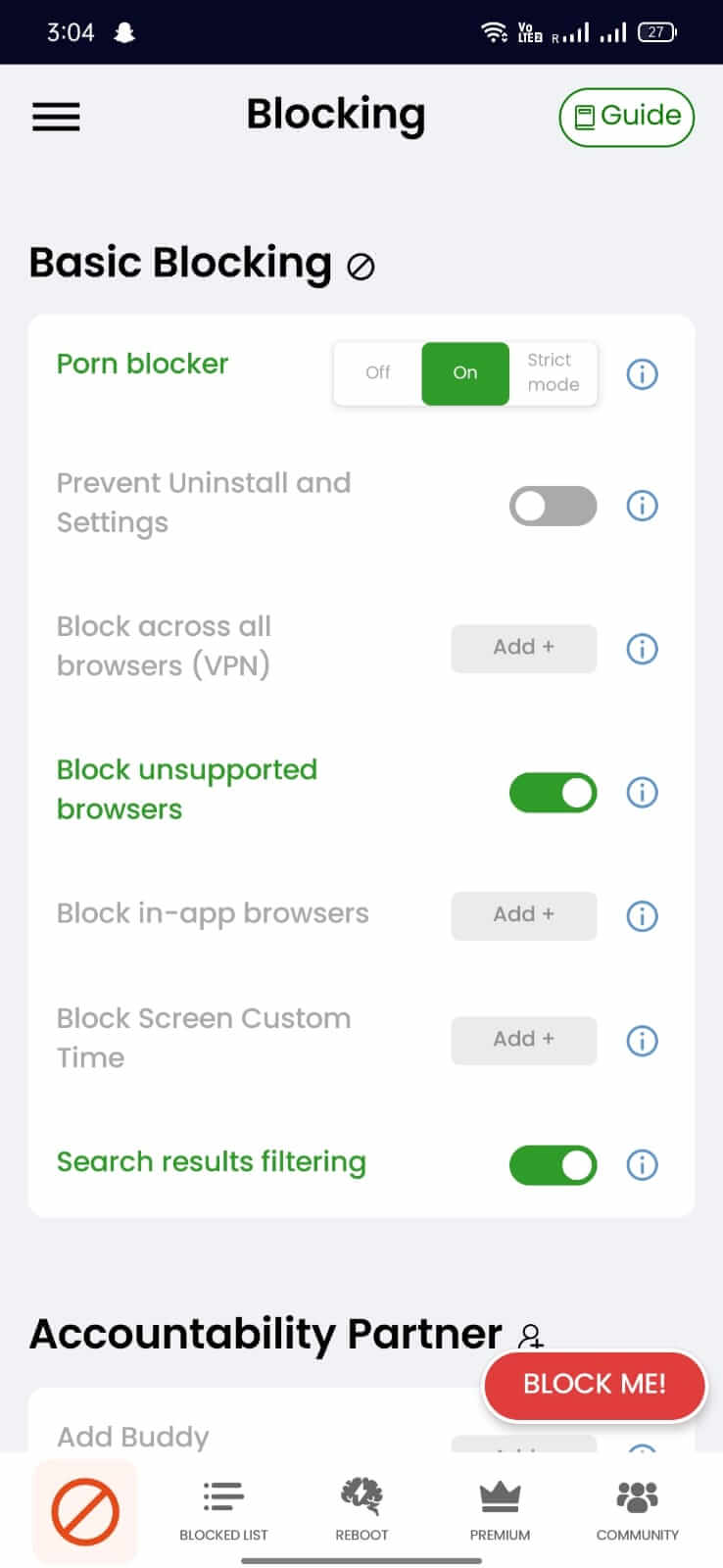 Screenshot BlockerX APK