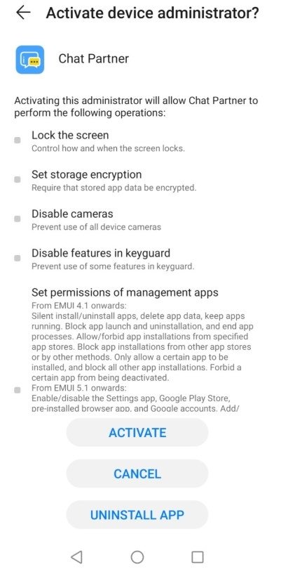 Screenshot Chat Partner APK v18.06 untuk Huawei dan Honor