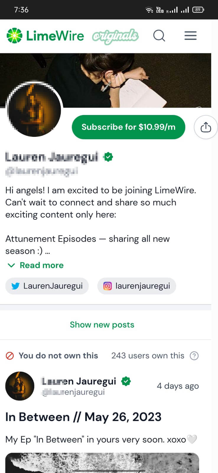 Screenshot LimeWire APK v1.0.0