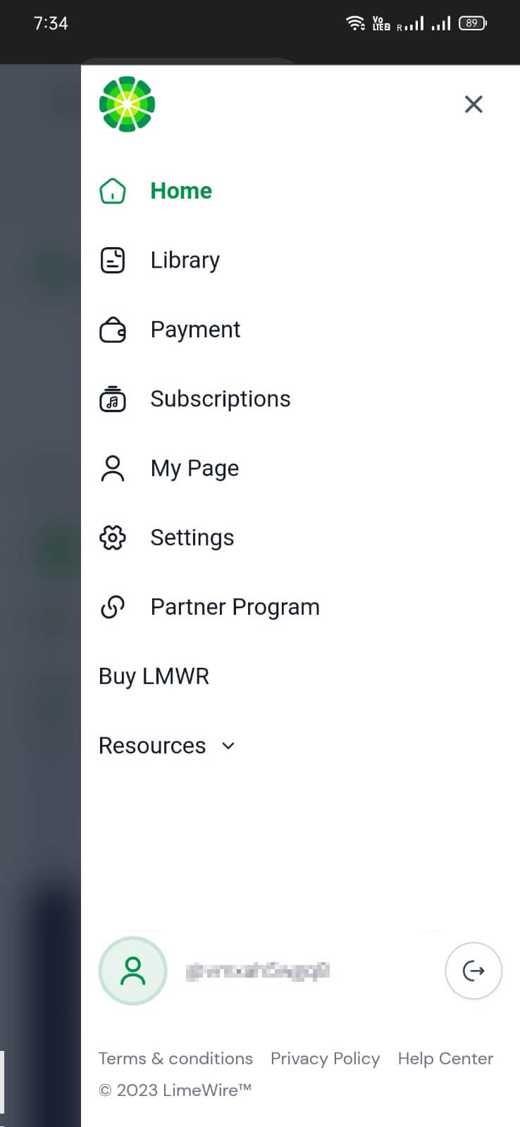 Screenshot LimeWire APK v1.0.0