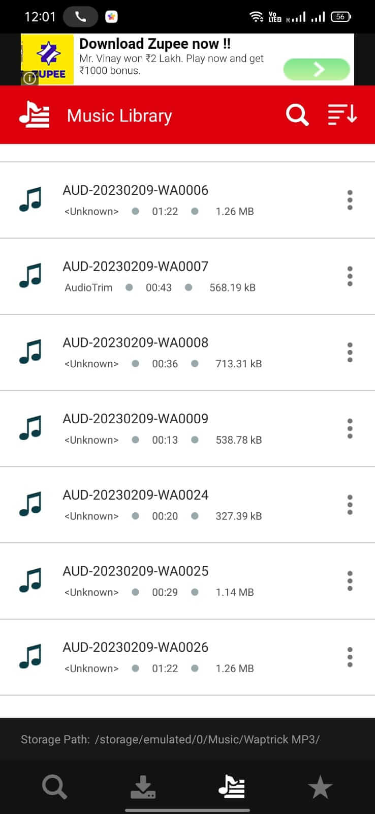 Screenshot Waptrick MP3 Music APK v1.6