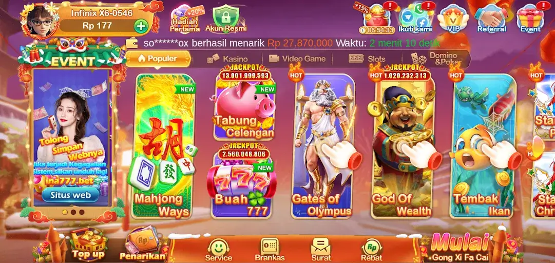 Screenshot INA777 APK v2.1.6