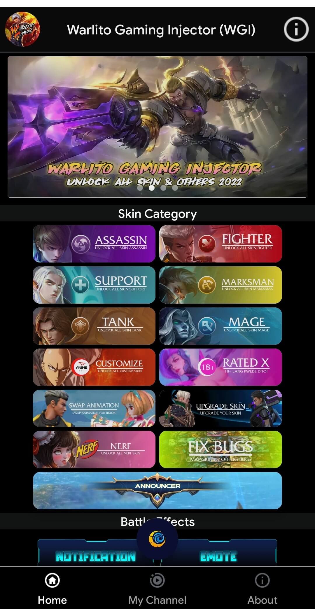 Screenshot Warlito Injector APK 1.77