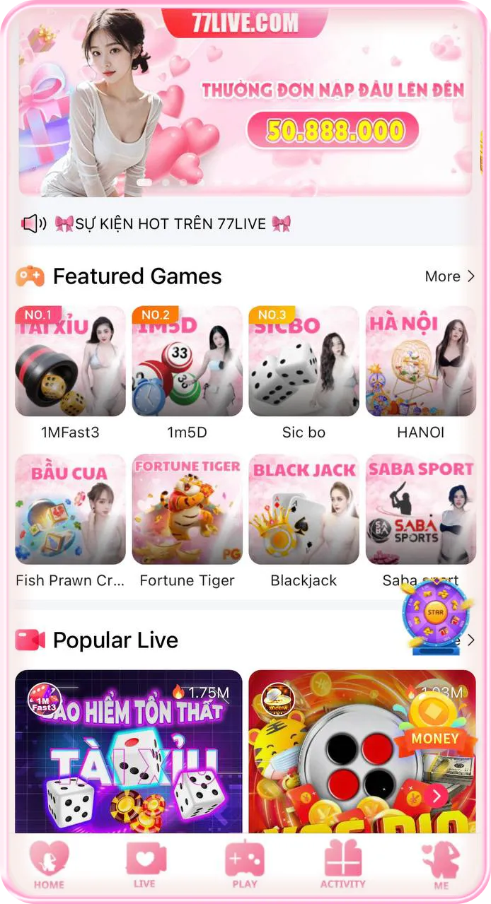 Screenshot 77Live APK v1.1.534