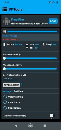 Screenshot FF Tools APK v2.4 untuk Optimasi Free Fire