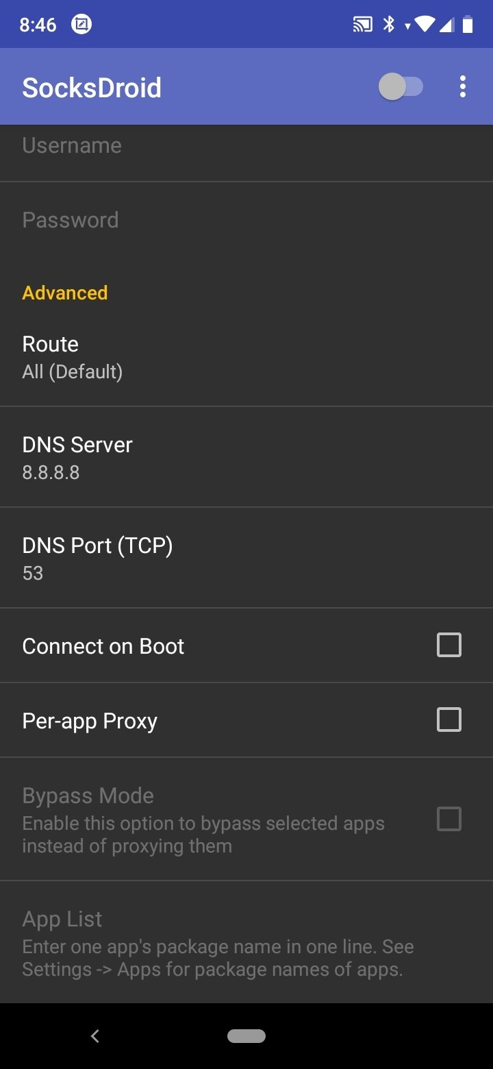 Screenshot SocksDroid APK v1.0.4 untuk Android