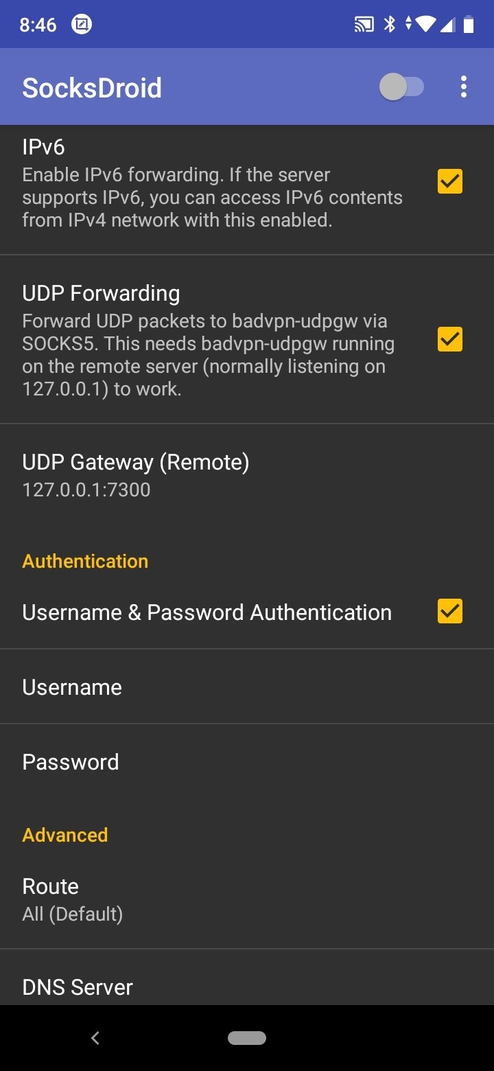 Screenshot SocksDroid APK v1.0.4 untuk Android