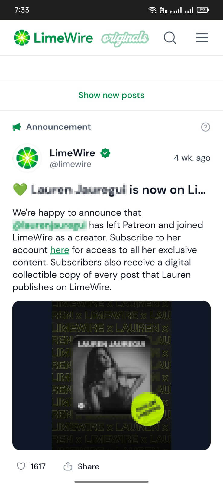 Screenshot LimeWire APK v1.0.0