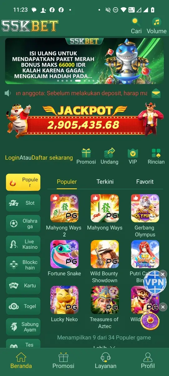 Screenshot 55KBet APK