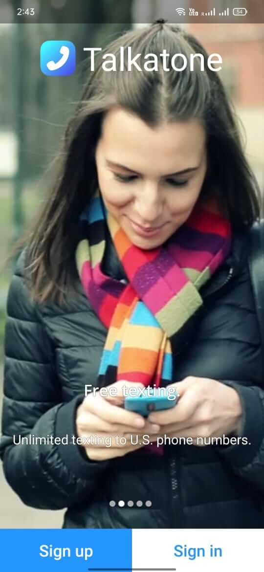 Screenshot Talkatone APK v10.2.0: Telepon dan SMS Gratis dengan Nomor Gratis