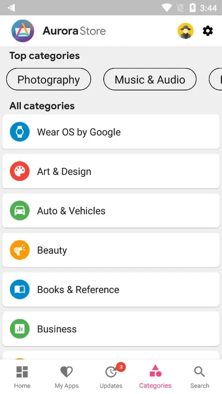 Screenshot Aurora Store APK
