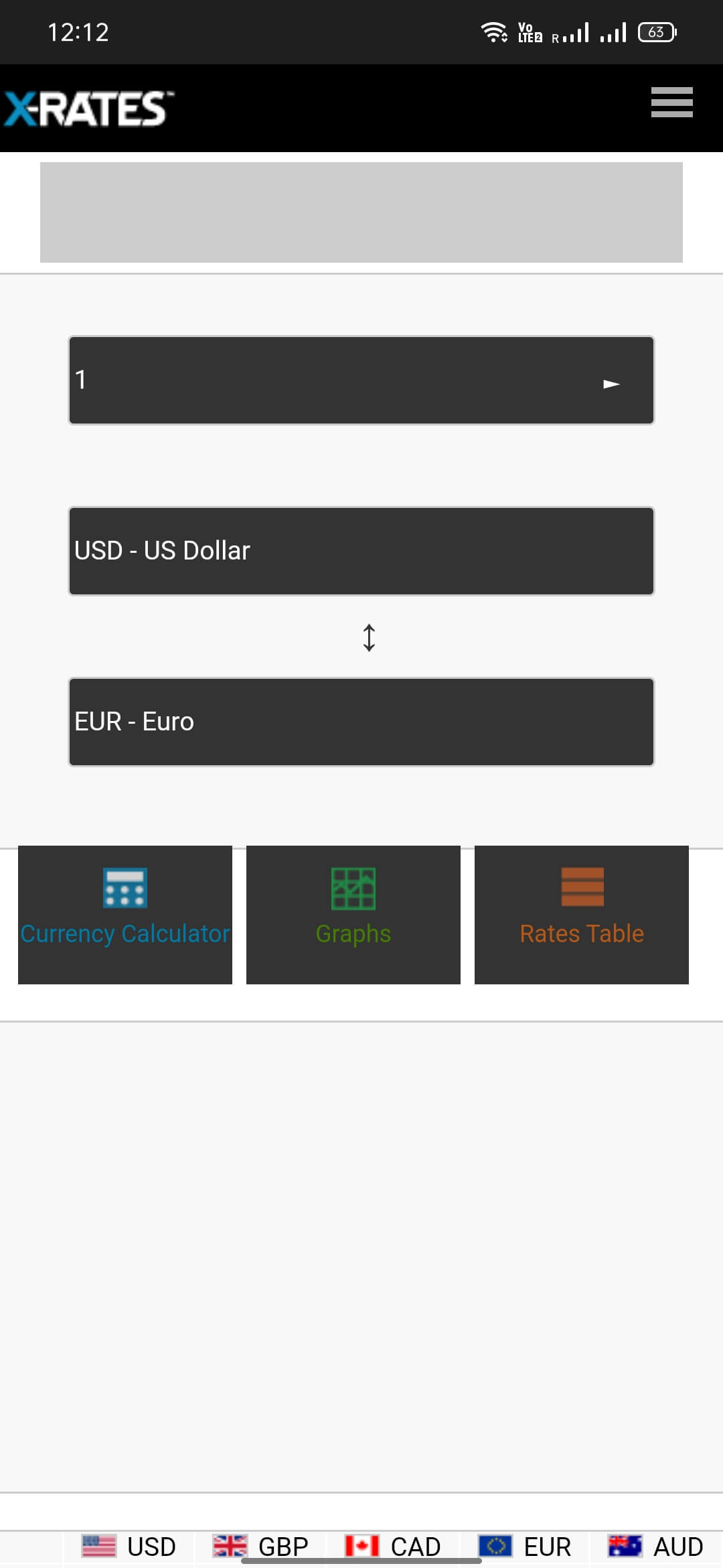 Screenshot XRates APK v1.6