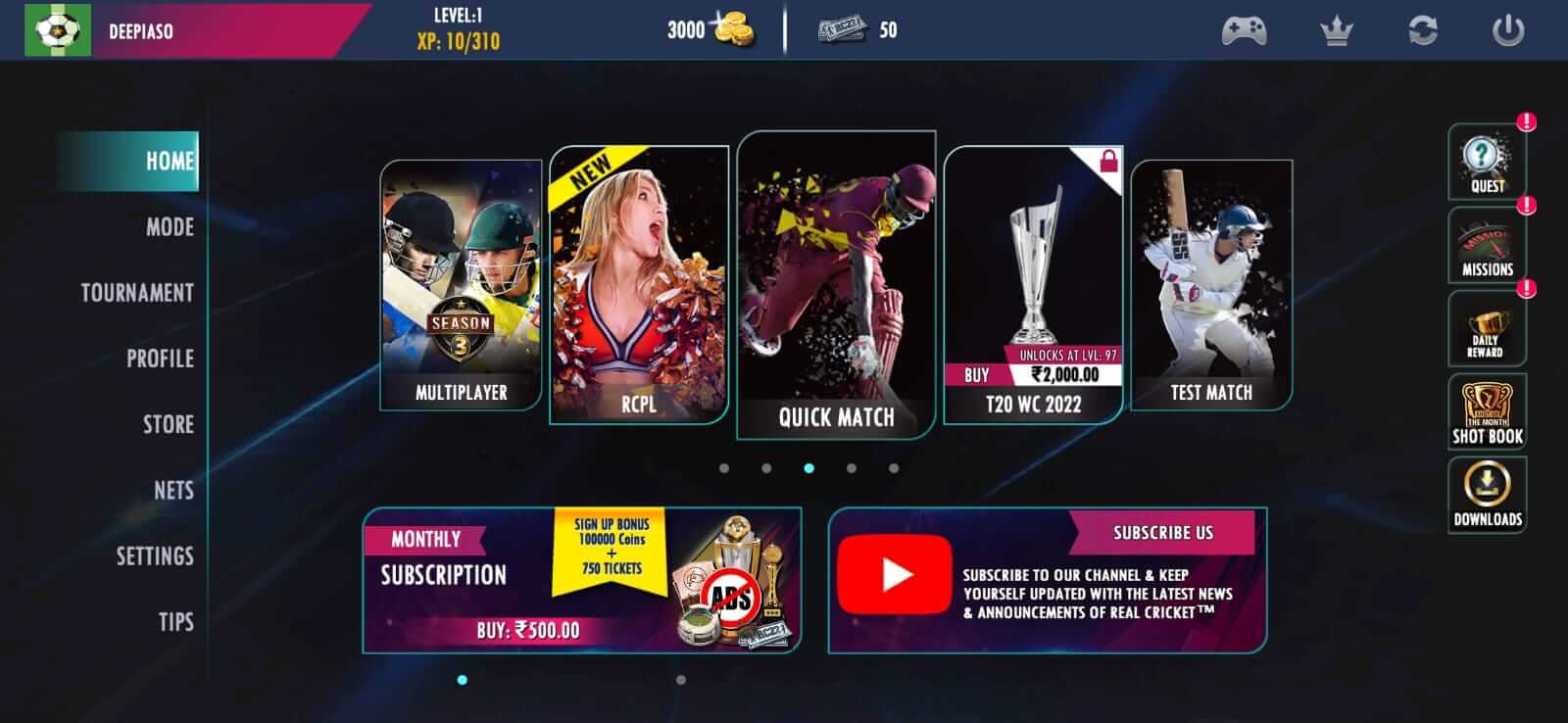Screenshot Real Cricket 22 APK XAPK v1.2