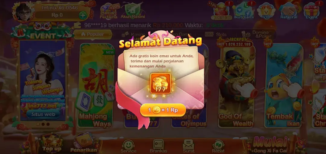 Screenshot INA777 APK v2.1.6