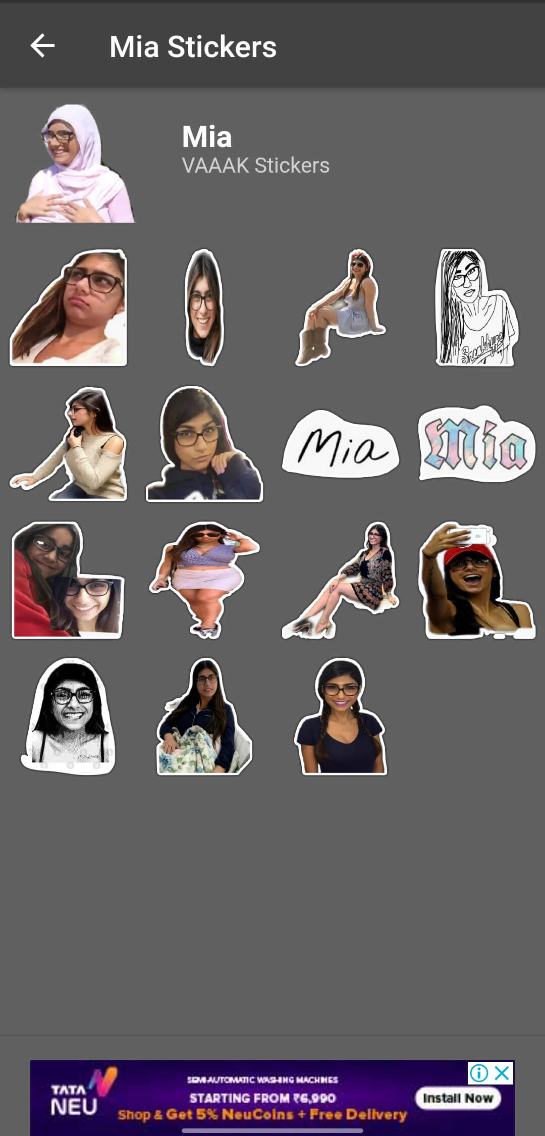 Screenshot Mia Khalifa Stickers Whatsapp Apk