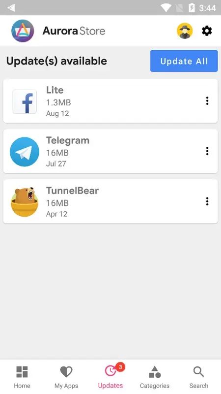 Screenshot Aurora Store APK