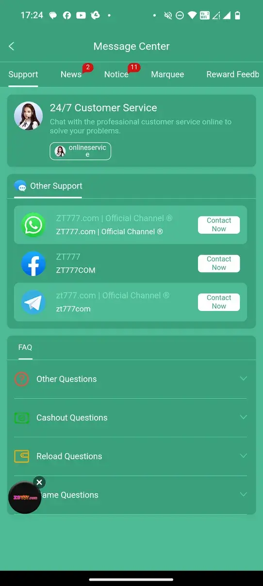 Screenshot ZT777 APK