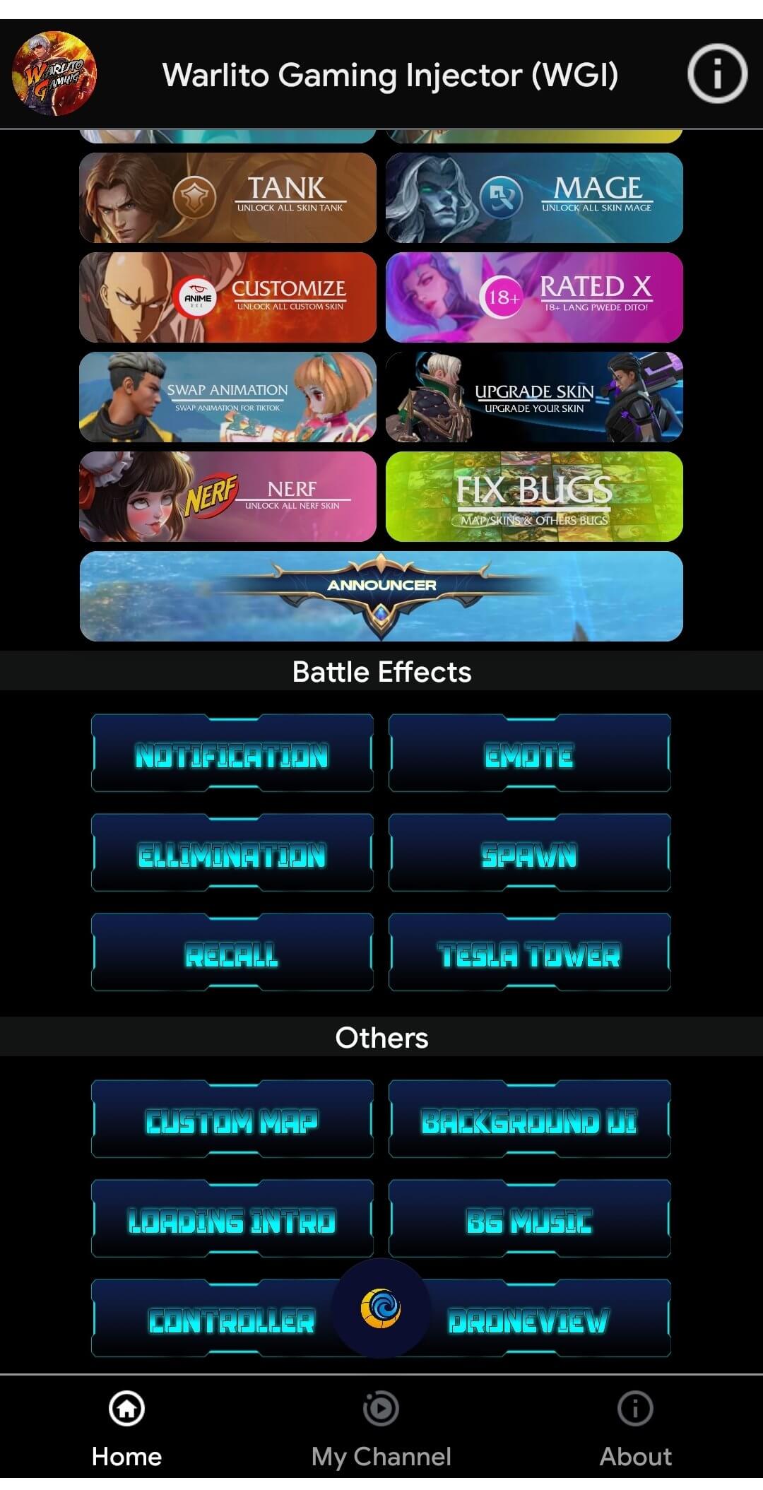 Screenshot Warlito Injector APK 1.77