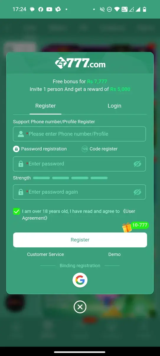 Screenshot ZT777 APK