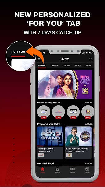 Screenshot JioTV APK v7.1.7